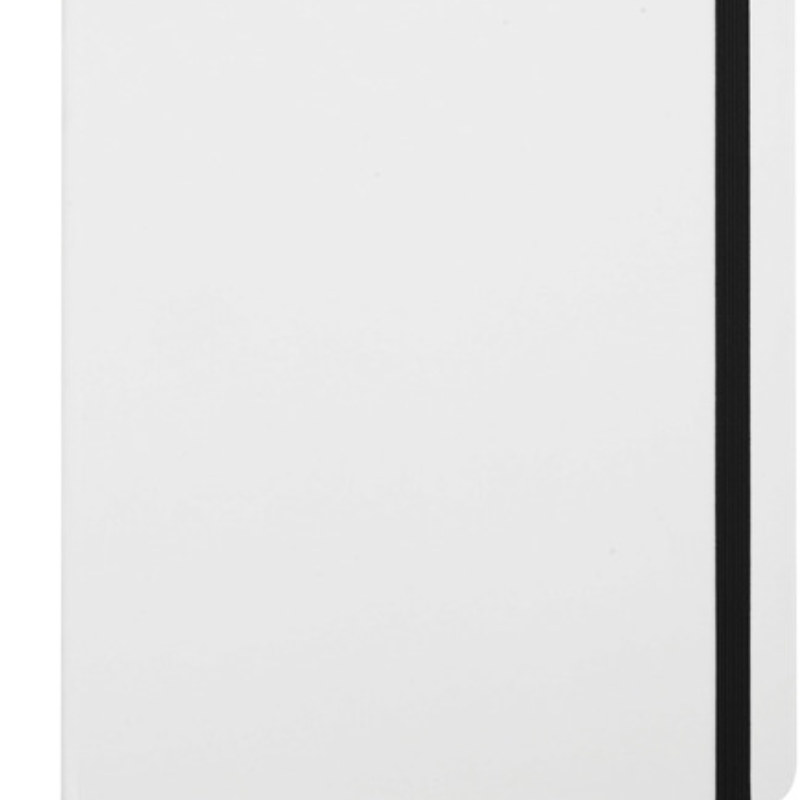 Libreta mediana “White” — Negro